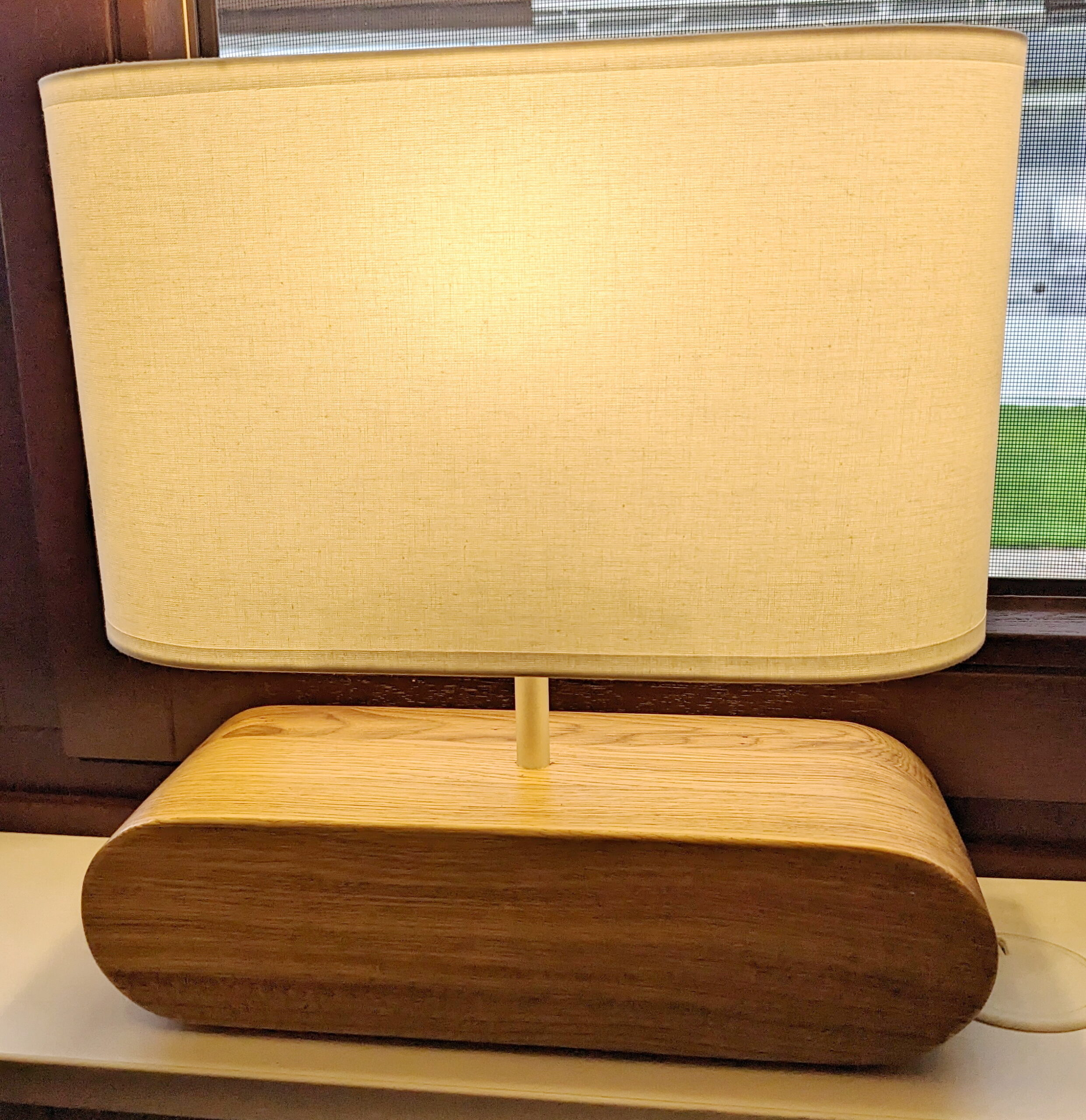 Tischlampe Eiche