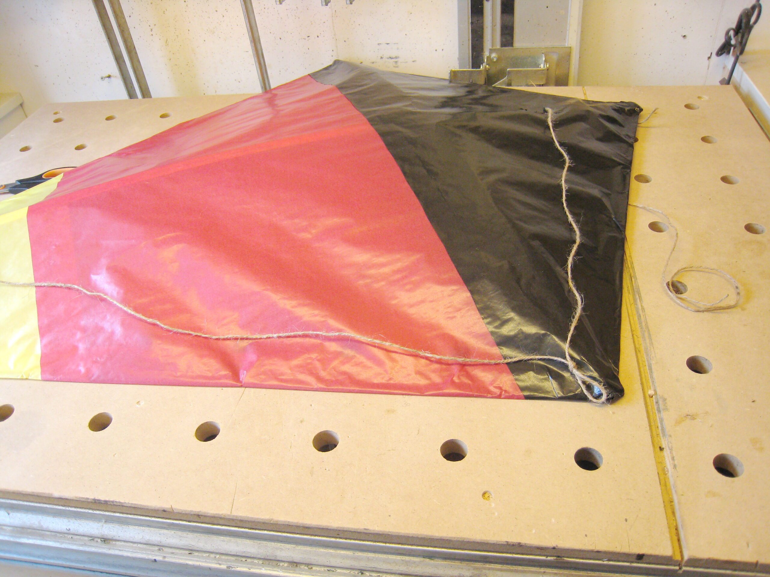 leine verbinden Drachen bauen