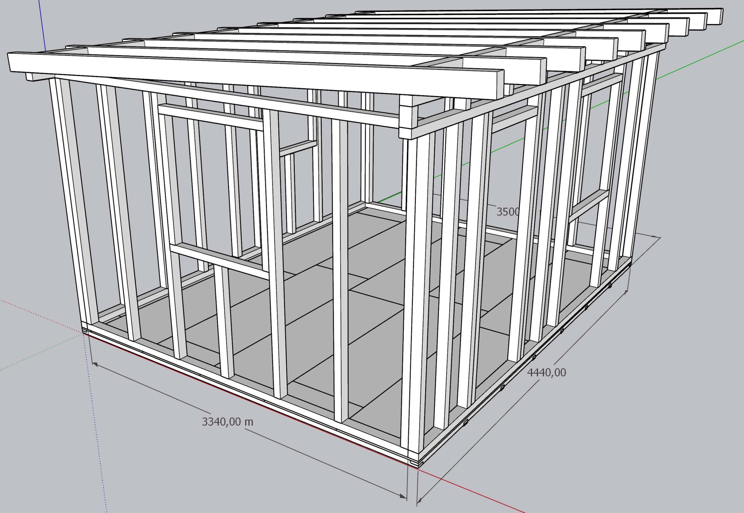 Ständerbauweise neue Werkstatt