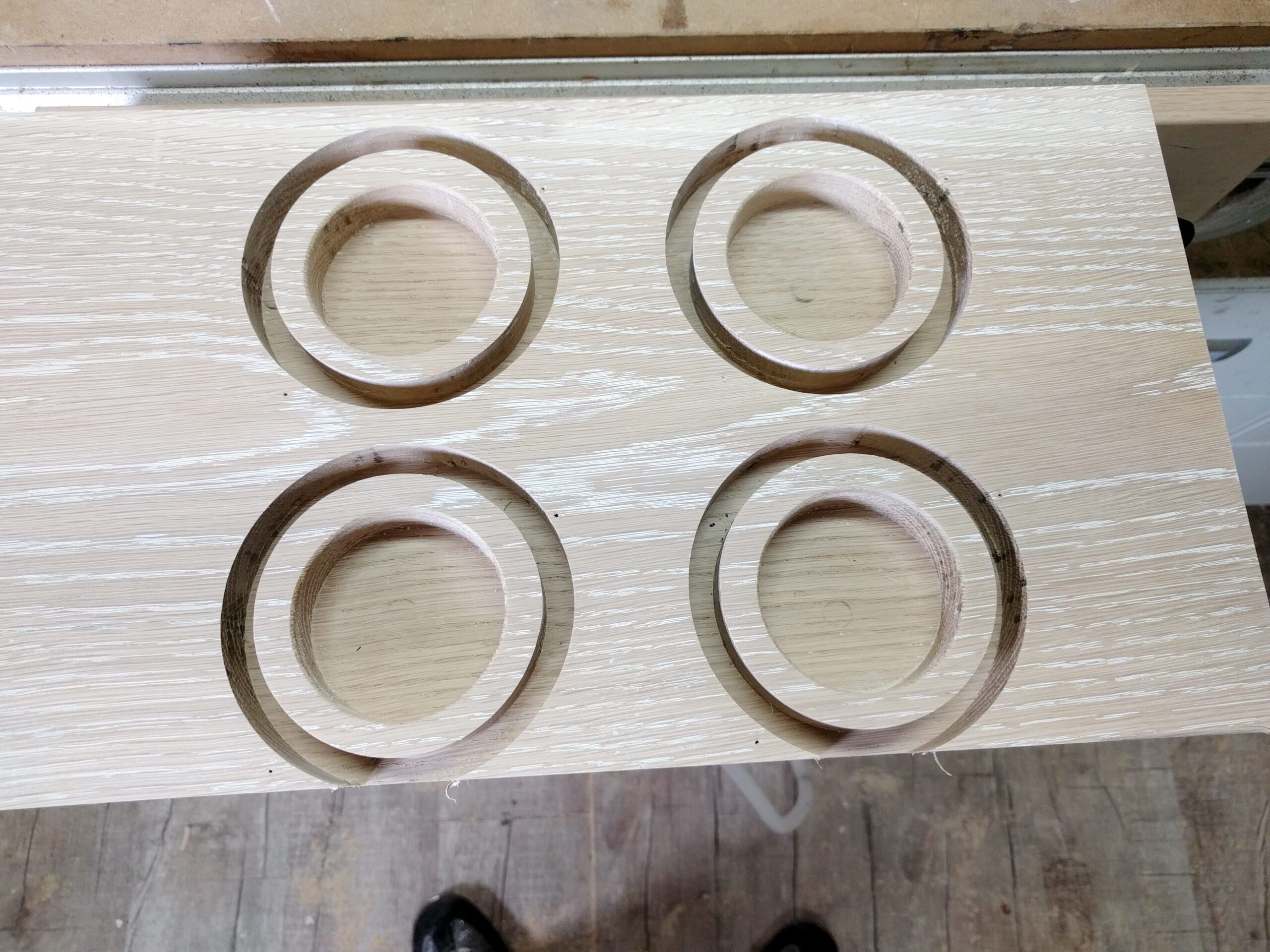 innen fräsen Adventskranz bauen