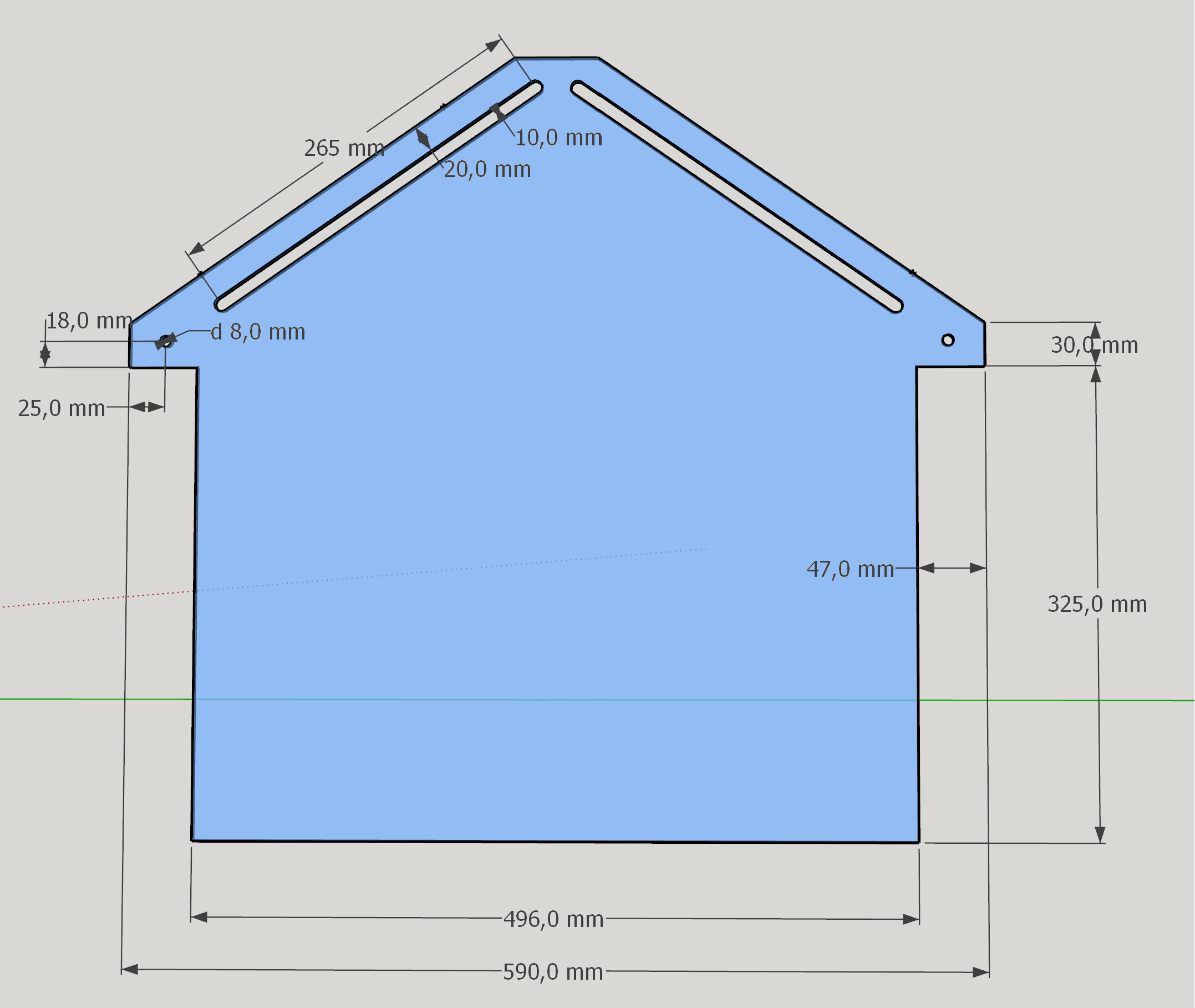 maße-Tor Garage Rasenroboter