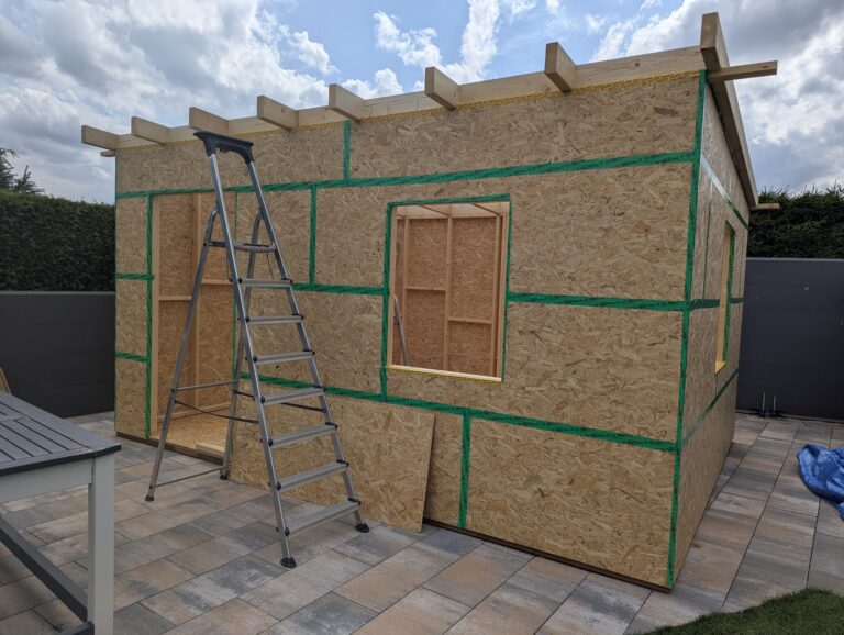 neue Werkstatt - Sparren und Abdichten neue Werkstatt - Sparren und Abdichten