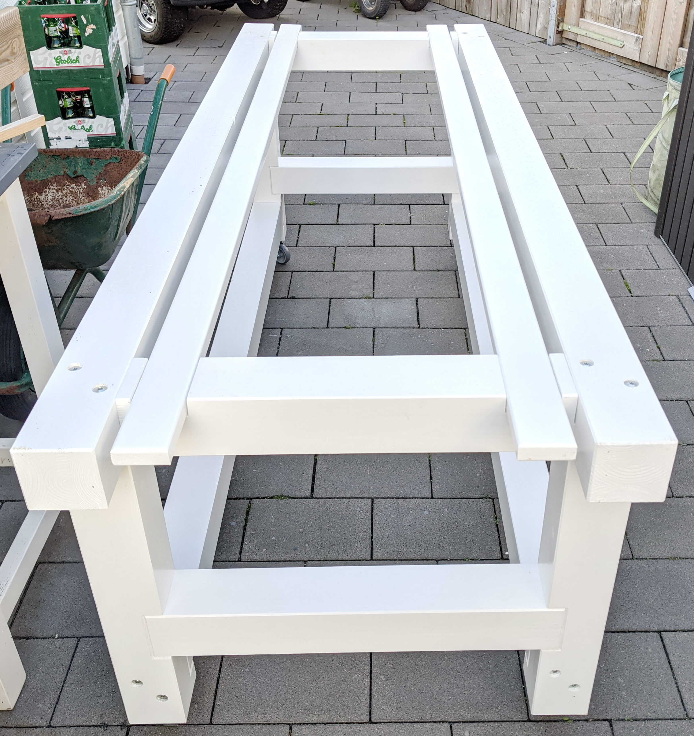 Mit Schienen Arbeitstisch