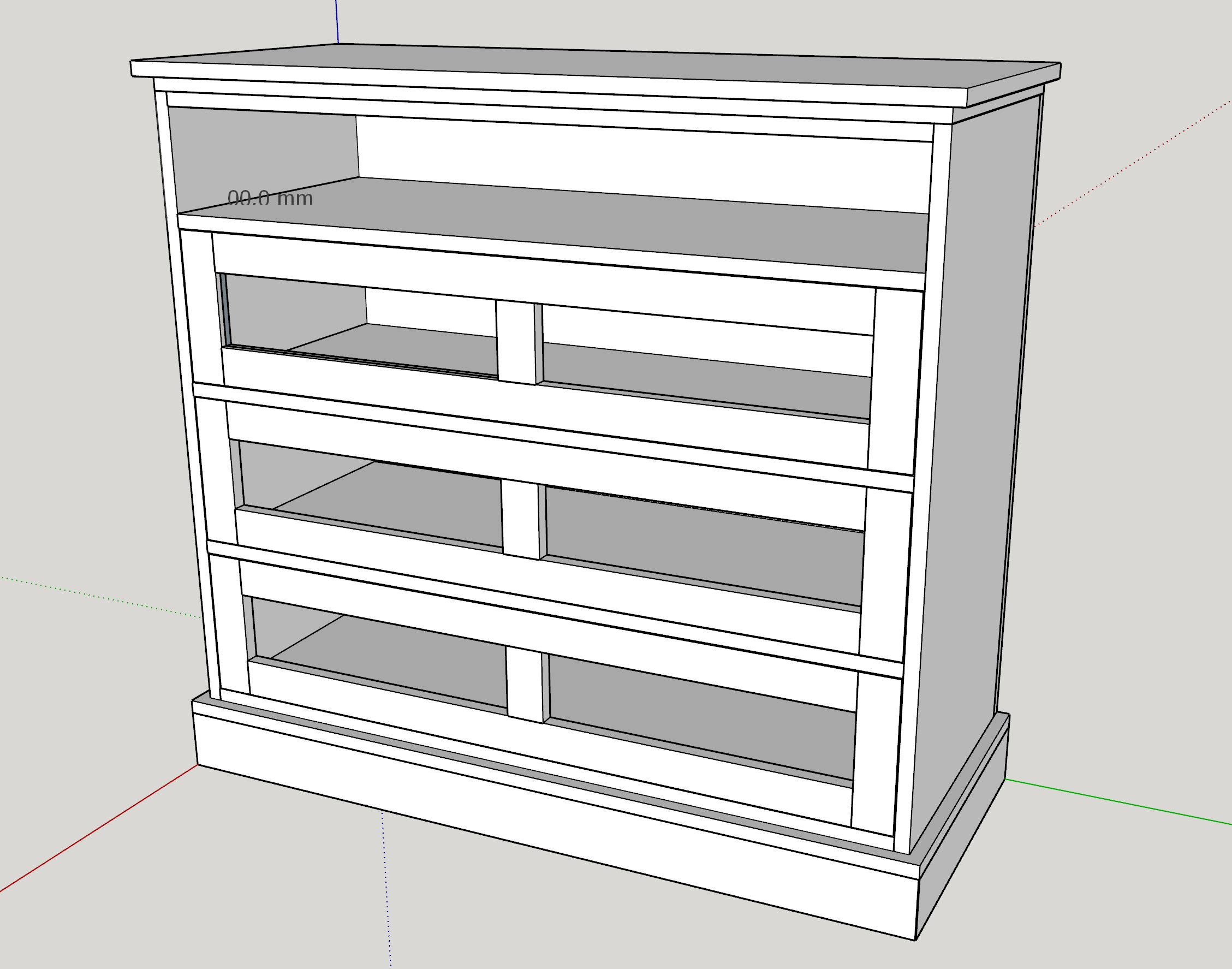 Sketchup Landhaus-Schrank
